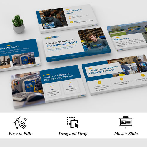 Company profile design with the title 'Industrial's Presentation Design'