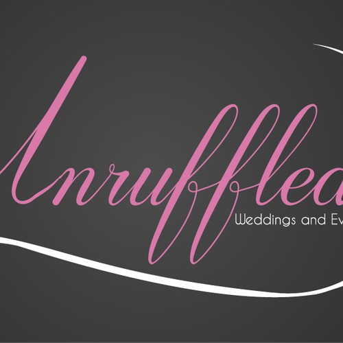 Illustrator design logo with the title 'Unruffled Weddings and Events'