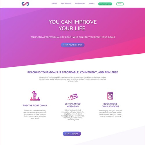 Page design with the title 'Lading page UI / X'