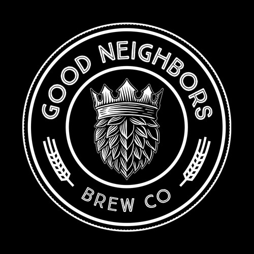 Car with crown logo with the title 'Good Neighbors Brew Co'