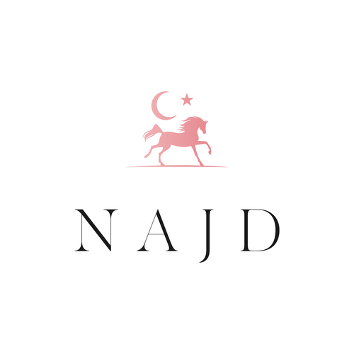 Arabian logo with the title 'A high-end Arabian horse logo'