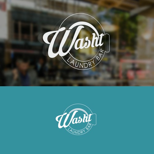 Dry cleaner logo with the title 'Laundry Bar Logo'