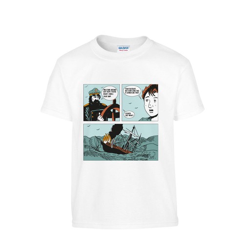 Comic t-shirt with the title 'Shirt Design'