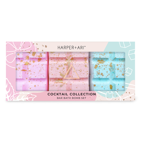 Soft packaging with the title 'Bath bomb box design'