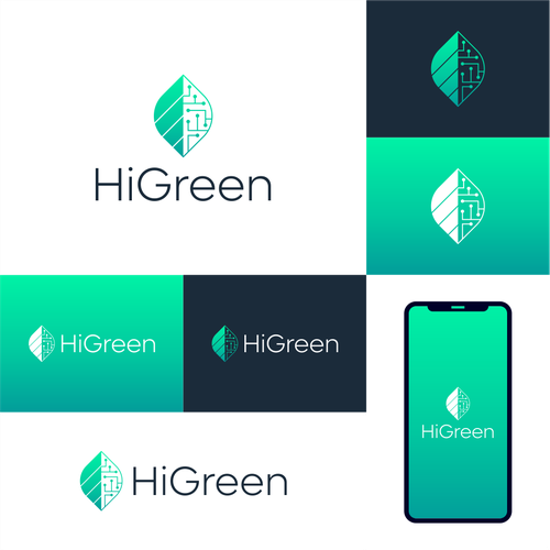 Circuit design with the title 'Leaf + Technology '