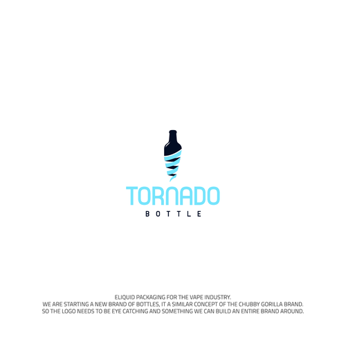 Tornado design with the title 'logo for bottle company'