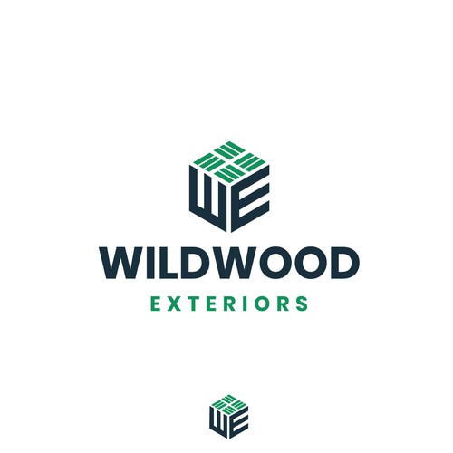 Construction design with the title 'Logo for Wildwood Exteriors'