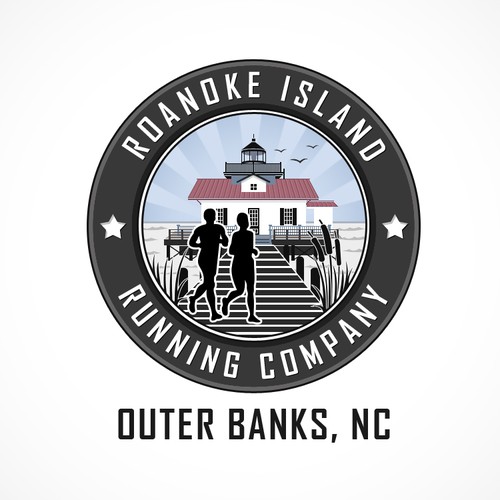 Corporate identity logo with the title 'Create a Strong Brand for a new retail running store'