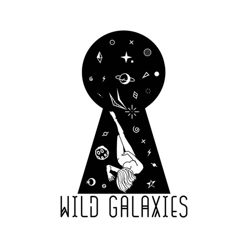 Galaxy design with the title 'Space Peekhole'