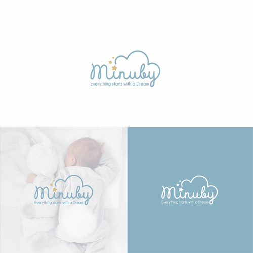 Cloud design with the title 'Simple logo design'