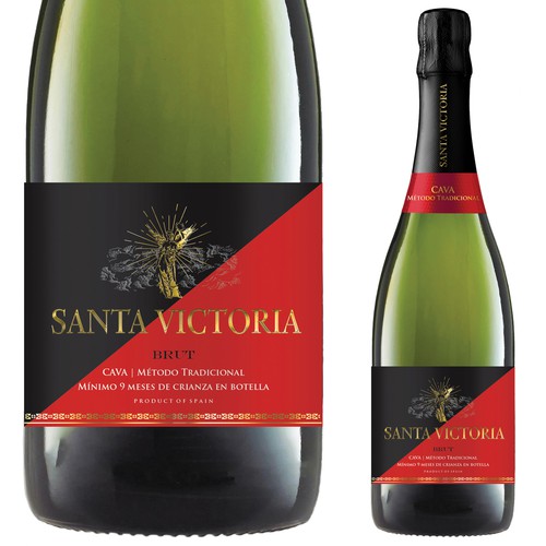 Champagne design with the title 'Santa Victoria CAVA'