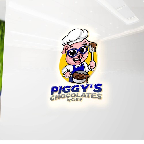 Chocolate logo with the title 'LOGO FOR CHOCOLATES BUSINESS'