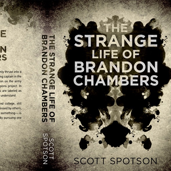 Psychology book cover with the title 'The strange life of Brandon Chambers - Psychological thriller'