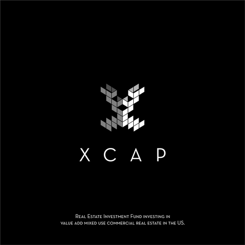 Symmetrical design with the title 'Logo for a real estate company XCAP'