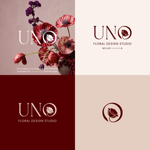 C flowers logo with the title 'Logo for a Floral Design Studio'