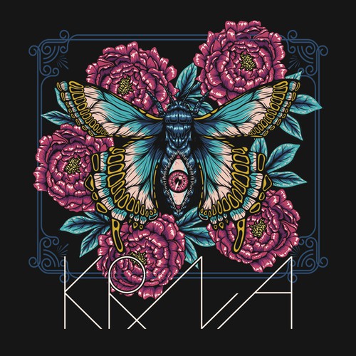 Floral t-shirt with the title 'KRNA'