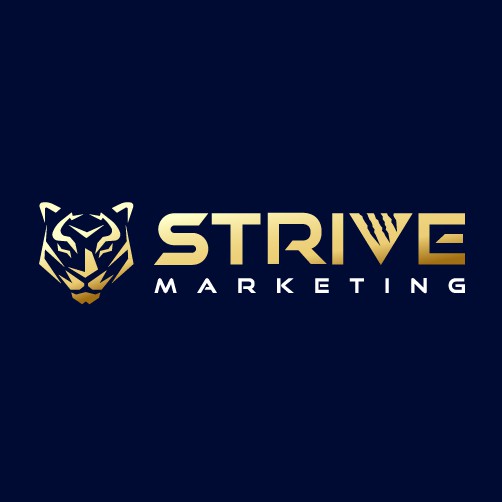 Tiger design with the title 'STRIVE Marketing'