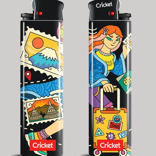 Adventure illustration with the title 'Around The World'