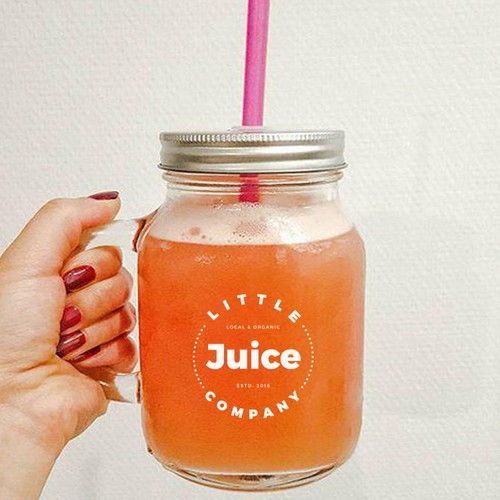 Organic food logo with the title 'logo for hipster juice company'