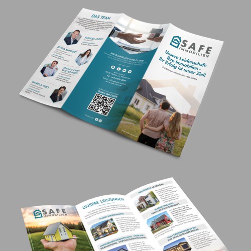 Tri-fold design with the title 'Trifold Brochure Design'
