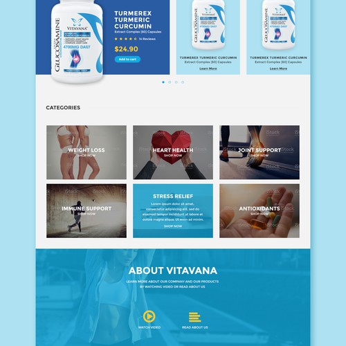 Pharmaceutical website with the title 'Web page design for pharmaceutical company'