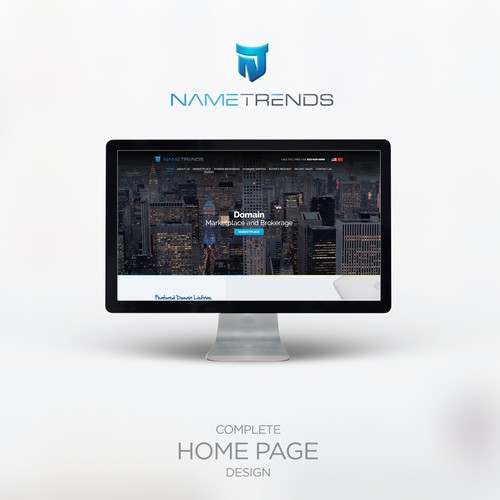 Website with the title 'Home Page Design for hosting service'