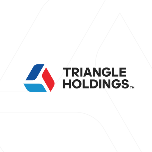 Triangle brand with the title 'Triangle Holdings Logo Design'