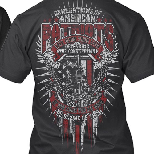 Retail t-shirt with the title 'american patriots'