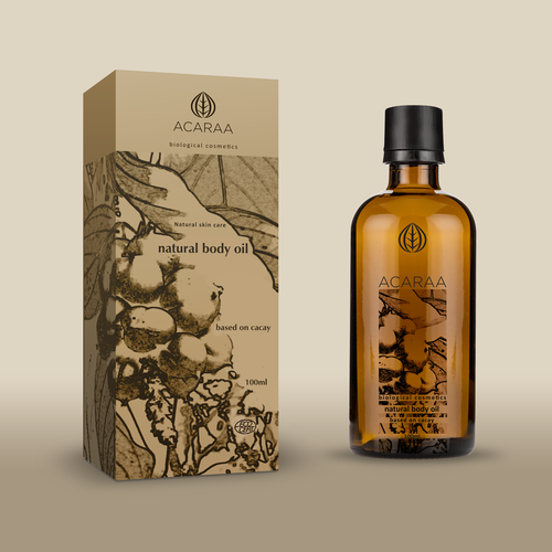 3D packaging with the title 'Natural cosmetic packaging'