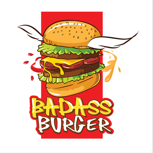 Poster logo with the title 'Badass Burger 2.0'