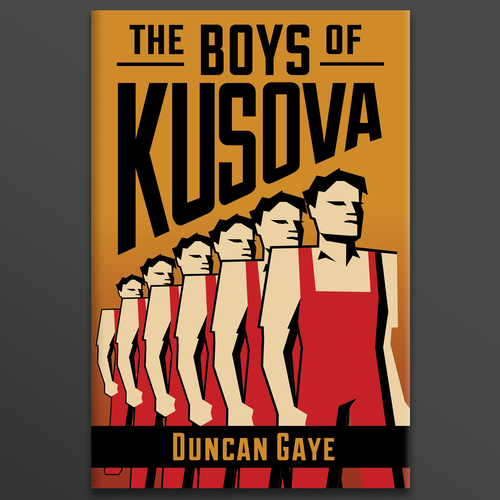 Poster book cover with the title 'Propaganda-inspired book cover'