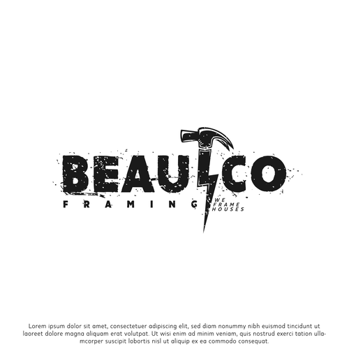 Lightning logo with the title 'Logo design'