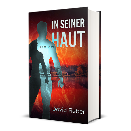 Murder mystery book cover with the title 'Bold modern thriller design'