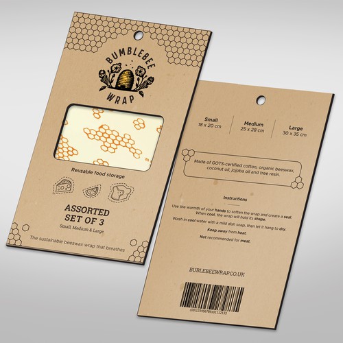 Wrapper packaging with the title 'Bublebee food wraps'