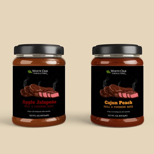 Sauce label with the title 'Grill & Finishing Sauce'