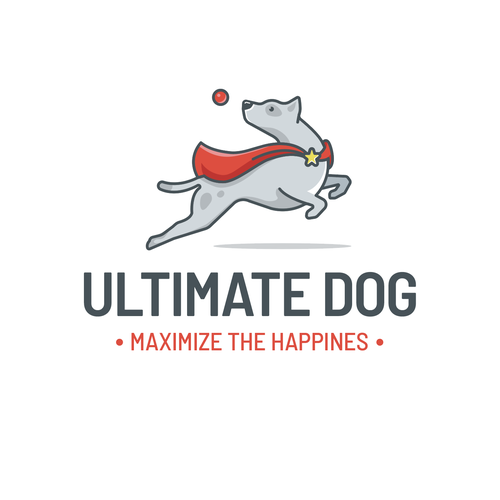 Superhero cape logo with the title 'Superhero dog'