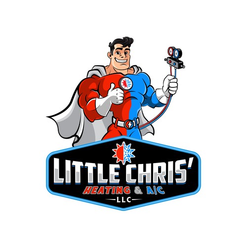 Air conditioning logo with the title 'Little Chris’ Heating and A/C LLC'