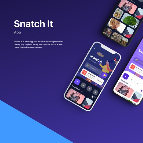 Folder design with the title 'Media app'