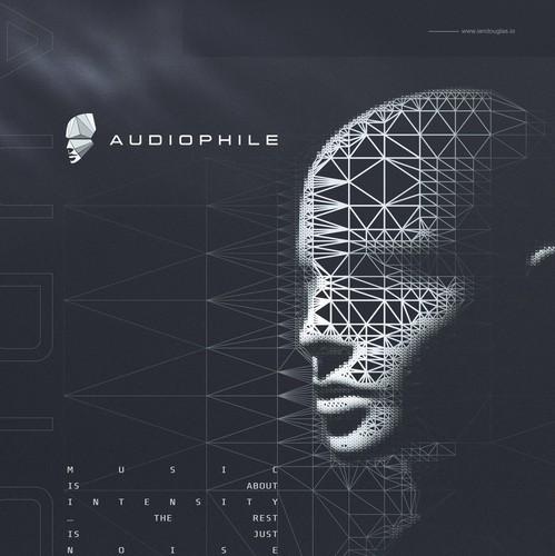 Music logo with the title 'Futuristic mark for Audiophile Music Group'