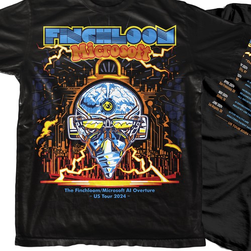 Computer t-shirt with the title 'T-Shirt Design Front and Back for Finchloom'