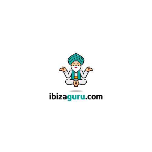Friendly logo with the title 'Ibizaguru logo design'