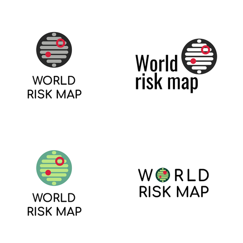 Danger logo with the title 'World risk map'