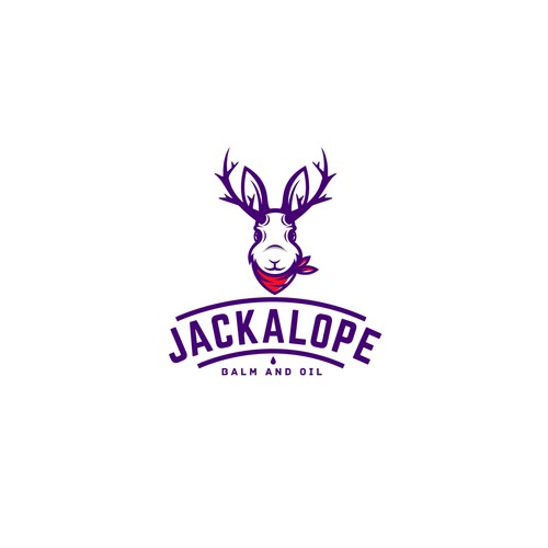 Rabbit logo with the title 'Logo design for "JACKALOPE".'