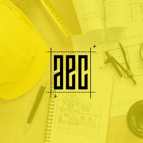 Type design with the title 'AEC'