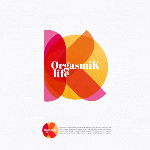Meaningful design with the title 'Logo that inspire an OrgasmiK Life.'
