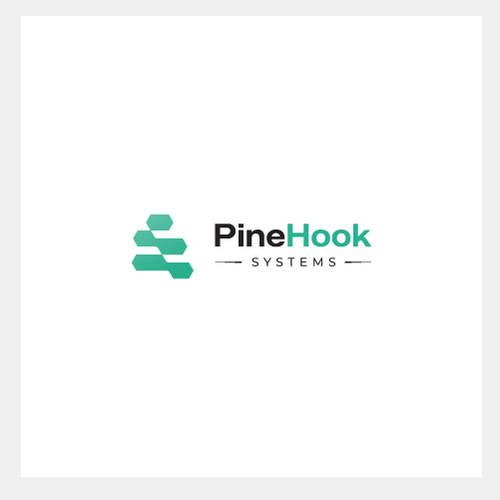 Fintech logo with the title 'PineHook Logo Design'