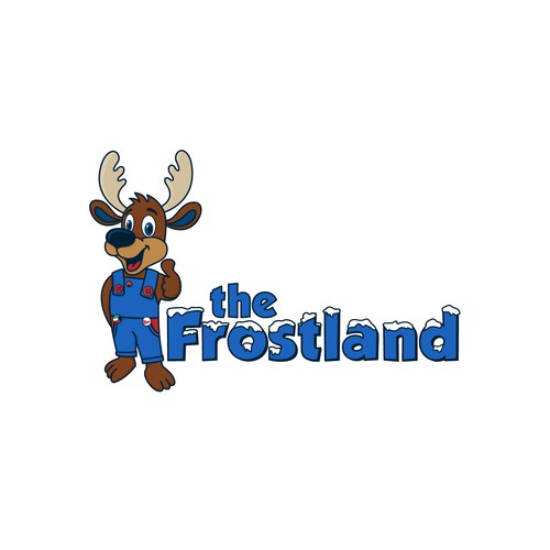 Ice design with the title 'Logo The Frostland'