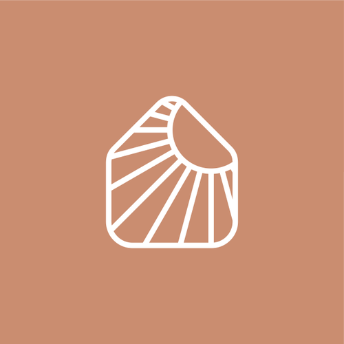 Real estate logo with the title 'House & Sun LogoMark'