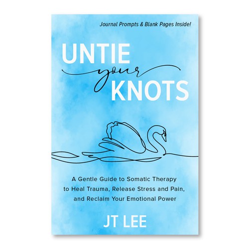 Watercolor book cover with the title 'Book Cover Design'