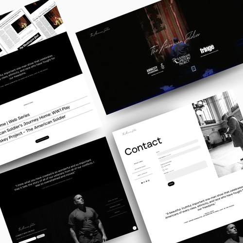 Editorial design with the title 'The American Soldier'